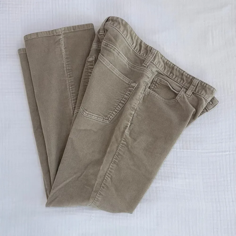 GAP Women's 8 Boot Cut Tan Corduroy 5 Pocket‎ Stretch Cotton Jeans